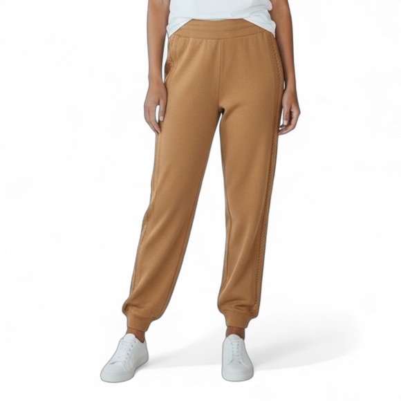 #940 Women's Tan Jogger Pants - Picture 1 of 1